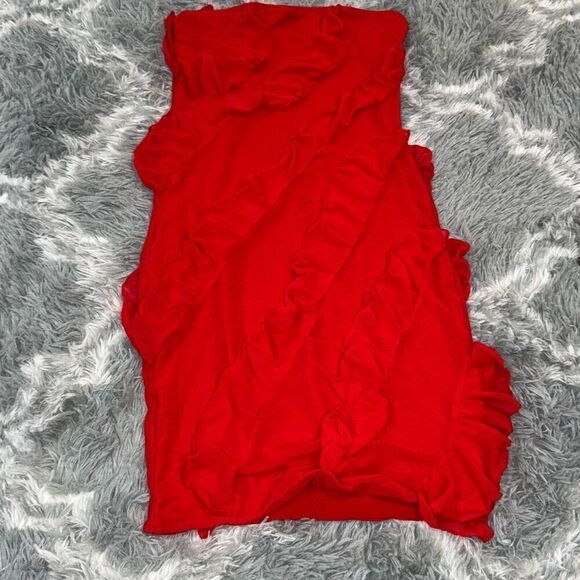 Red ruffle dress size Xs - Picture 1 of 5